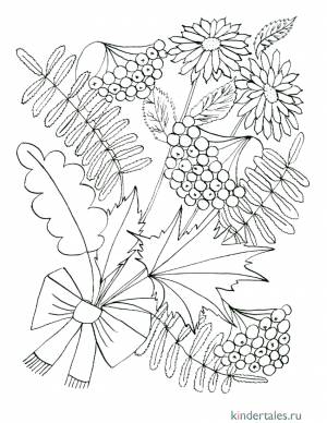 Букет осени» раскраска для детей