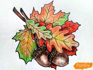 Как нарисовать осенний букет поэтапно 3 урока