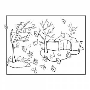 Раскраска Осень золотая