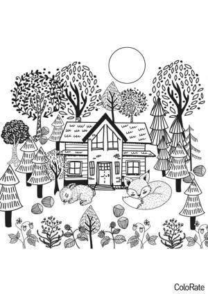 Раскраска Осень