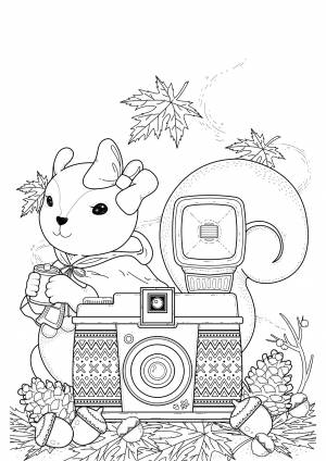 Раскраски осень для детей и взрослых  и