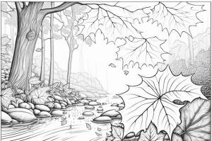 Раскраски для взрослых осень