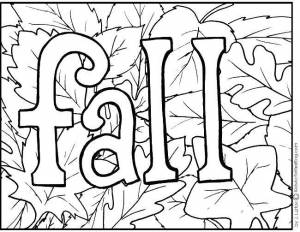Раскраски Раскраска Осенний листопад Осень, Download print coloring page