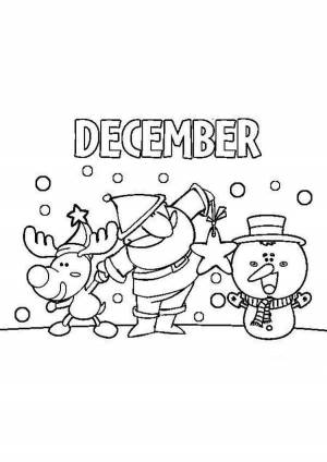 Декабрь раскраска