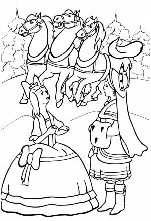 Раскраски из сказки 12 месяцев