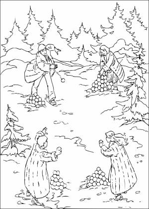 Раскраски 12 месяцев для детей