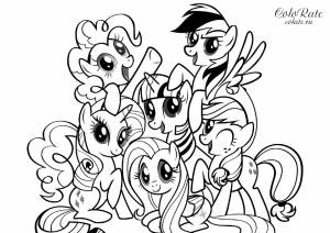 Раскраска Мой маленький пони
