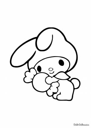 Раскраска Май Мелоди с большой конфетой