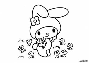 Раскраска Мелодия собирает цветы