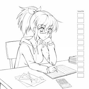 Раскраска Anime