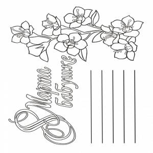 Картинка раскраска на 8 марта бабушке