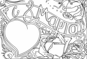 Раскраска «Открытка к 8 марта с сердечком»