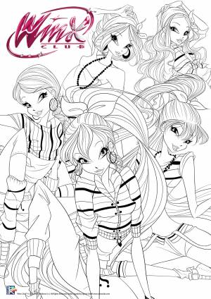 Раскраска Winx Хипхоп