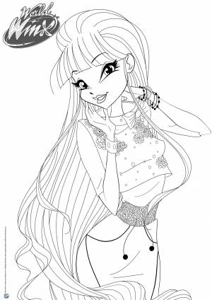 World of Winx раскраска Муза