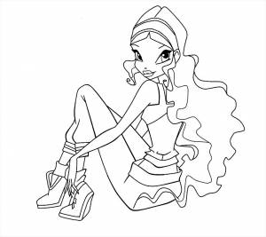 Раскраски Винкс Лейла  и  Winx Layla