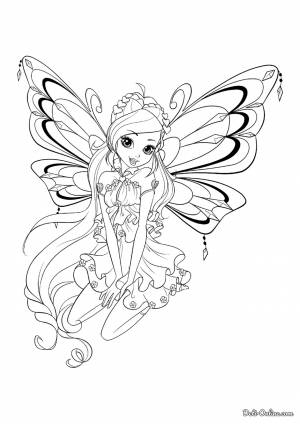 Раскраска Винкс Блум 8 сезон