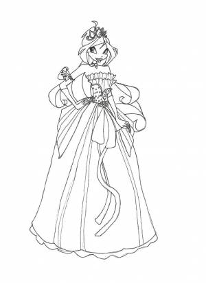 Раскраски винкс, Раскраска Блум из клуба винкс Винкс