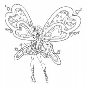 Раскраска Винкс Блум Флайрикс