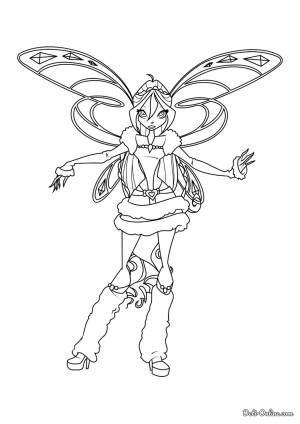 Раскраска Винкс Блум Лавикс