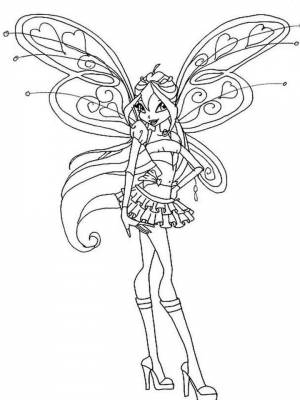 Картинка Винкс Блум раскраска в формате  для детей