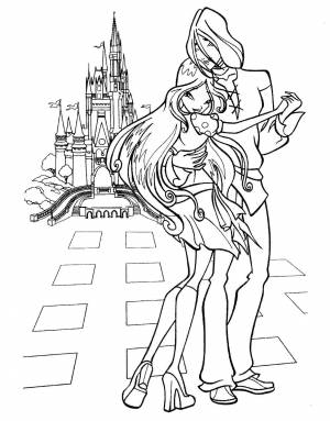 Раскраски винкс, Раскраска Блум и скай Винкс