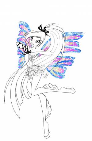 Раскраска Винкс Блум Сиреникс