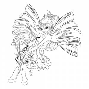 Раскраска Винкс Блум Сиреникс