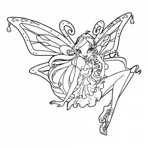 Раскраска Винкс Блум Энчантикс