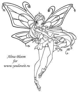 раскраска блум энчантикс !