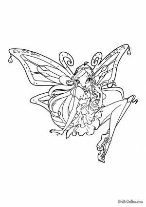 Раскраска Винкс Блум Энчантикс