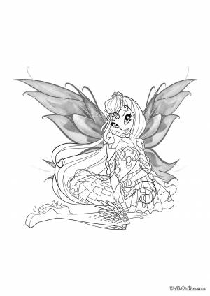 Раскраска Блум из клуба Винкс