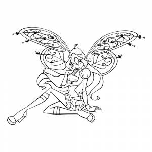 Раскраска Винкс Блум Беливикс