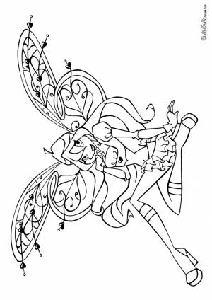 Раскраска Винкс Блум Беливикс