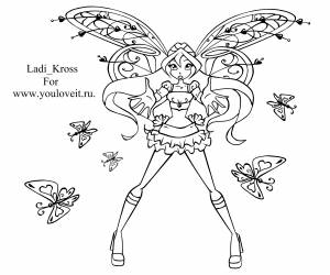 раскраска винкс беливикс блум