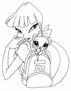 Раскраски винкс, Раскраска Лейла Винкс Клуб Винкс Winx club