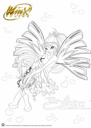 Блум Сиреникс Fairy Couture раскраска