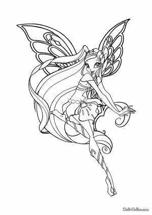 Раскраска Винкс Стелла Энчантикс