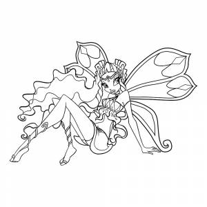 Раскраска Винкс Лейла Энчантикс