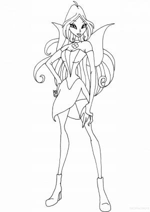 Раскраски Винкс флора чармикс