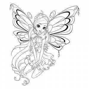 Раскраска Винкс Блум 8 сезон