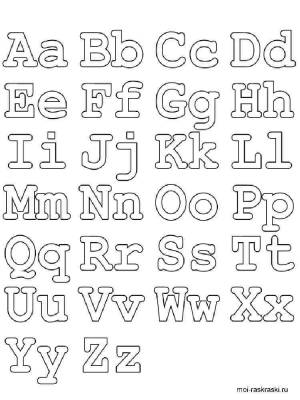Раскраска Английский алфавит