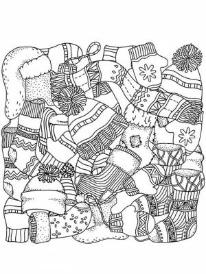 Раскраски Зима Антистресс   в формате