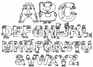 Раскраски Раскраска Английский алфавит