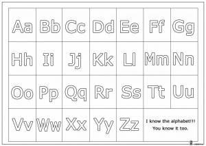 Раскраски Английский алфавит карточки