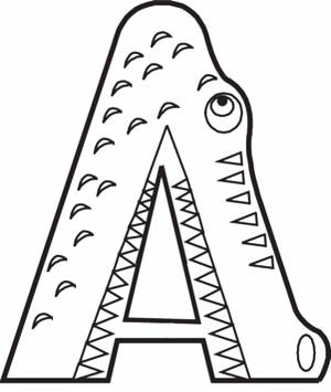 Раскраски Раскраска Английский алфавит а