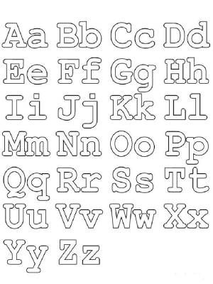 Раскраски буквы английский алфавит,  и