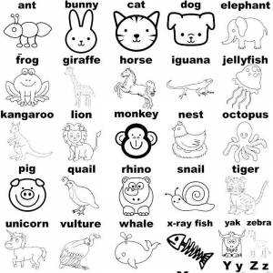 Раскраски алфавит, Раскраска Алфавит английского языка Английский алфавит