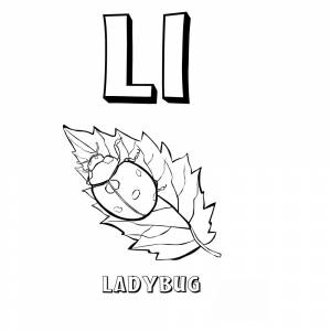 Раскраска Буква L английского алфавита