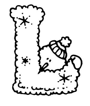 Раскраска буква L английского алфавита