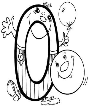 Раскраски раскраск, Раскраска цифра 0 раскраска Цифра